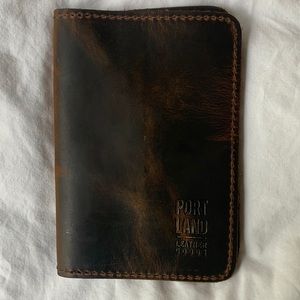 Portland leather goods canyon passport holder